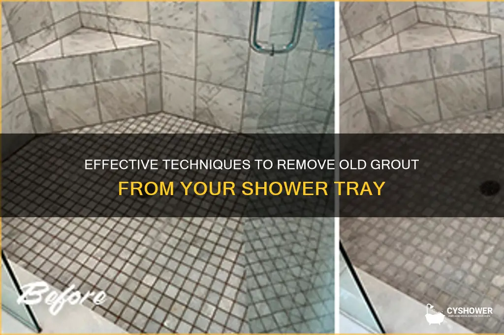 how to remove old grout from shower tray