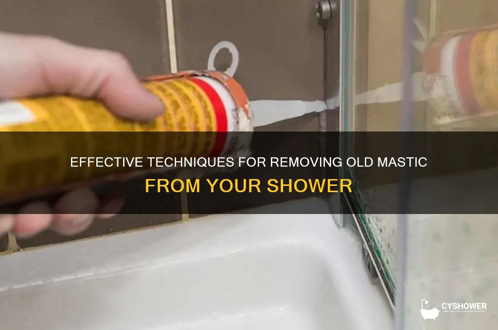 how to remove old mastic from shower