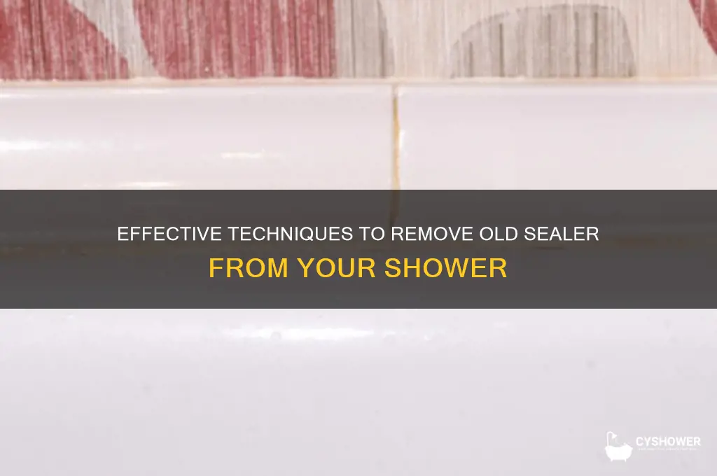 how to remove old sealer from shower