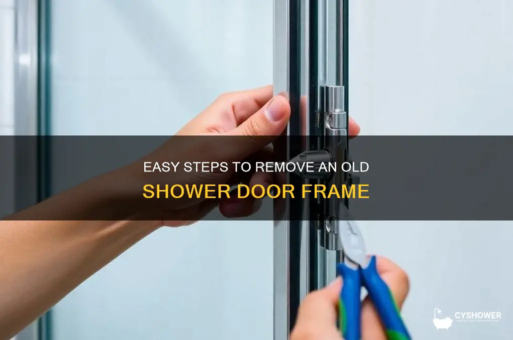 how to remove old shower door frame