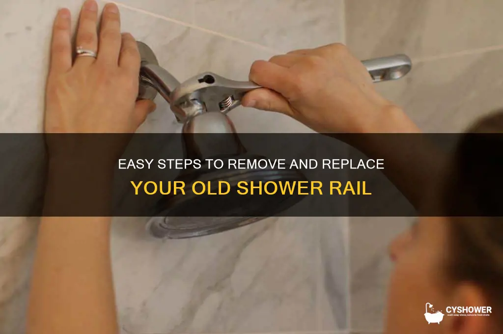 how to remove old shower rail