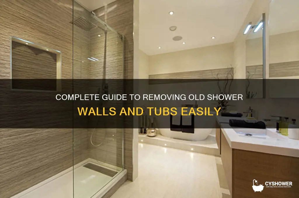 how to remove old shower wall and tub