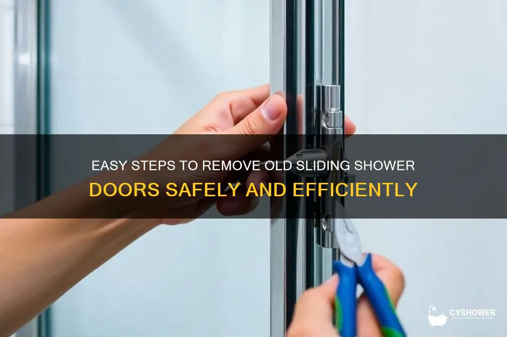 how to remove old sliding shower doors
