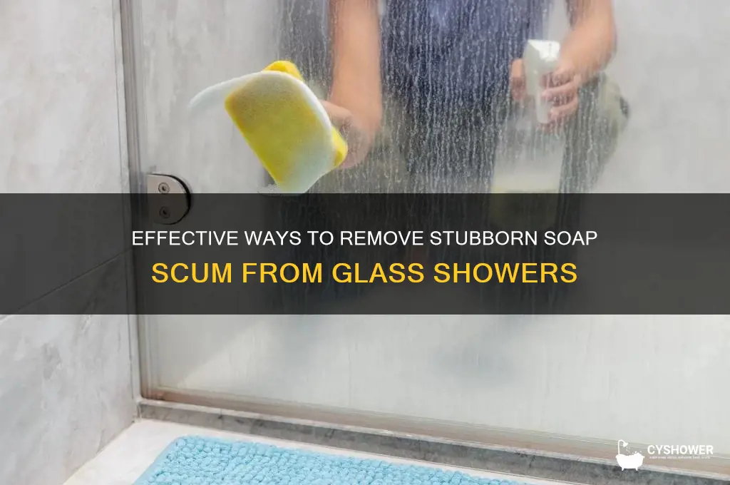 how to remove old soap scum from glass shower