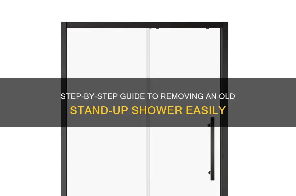 how to remove old stand up shower