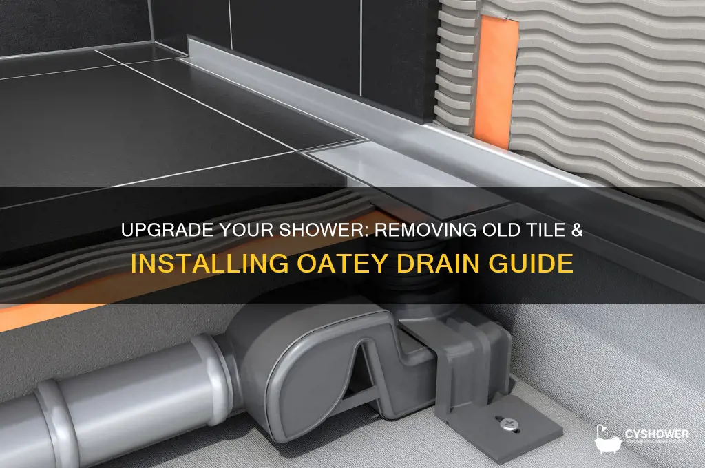 how to remove old tileo install an oatey shower drain