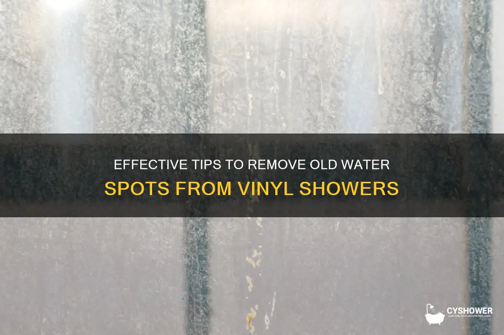 how to remove old water spots from vinyl shower
