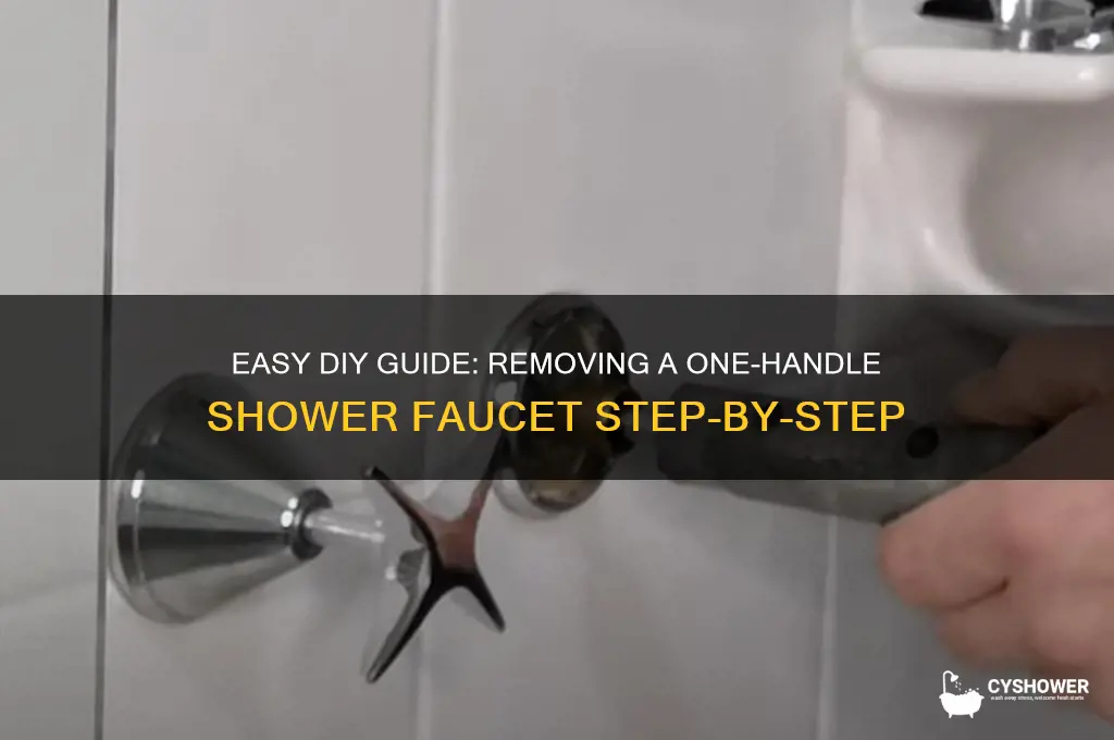 how to remove one handle shower faucet