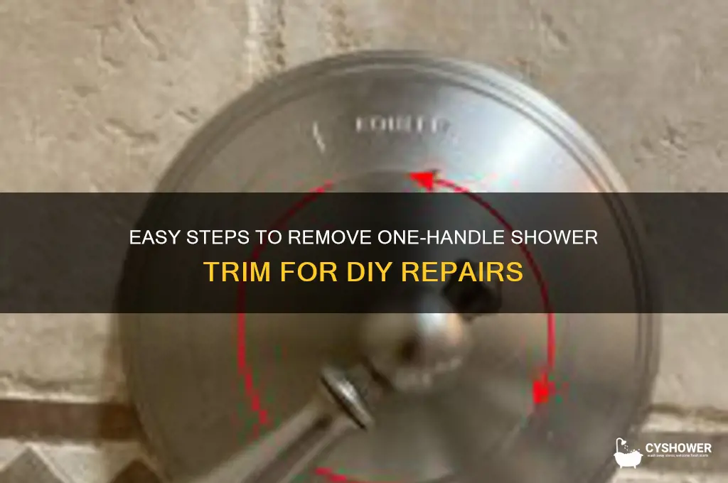 how to remove one handle shower trim