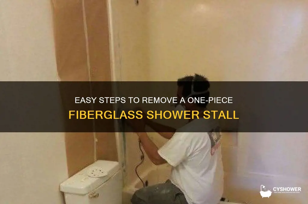 how to remove one piece fiberglass shower sta