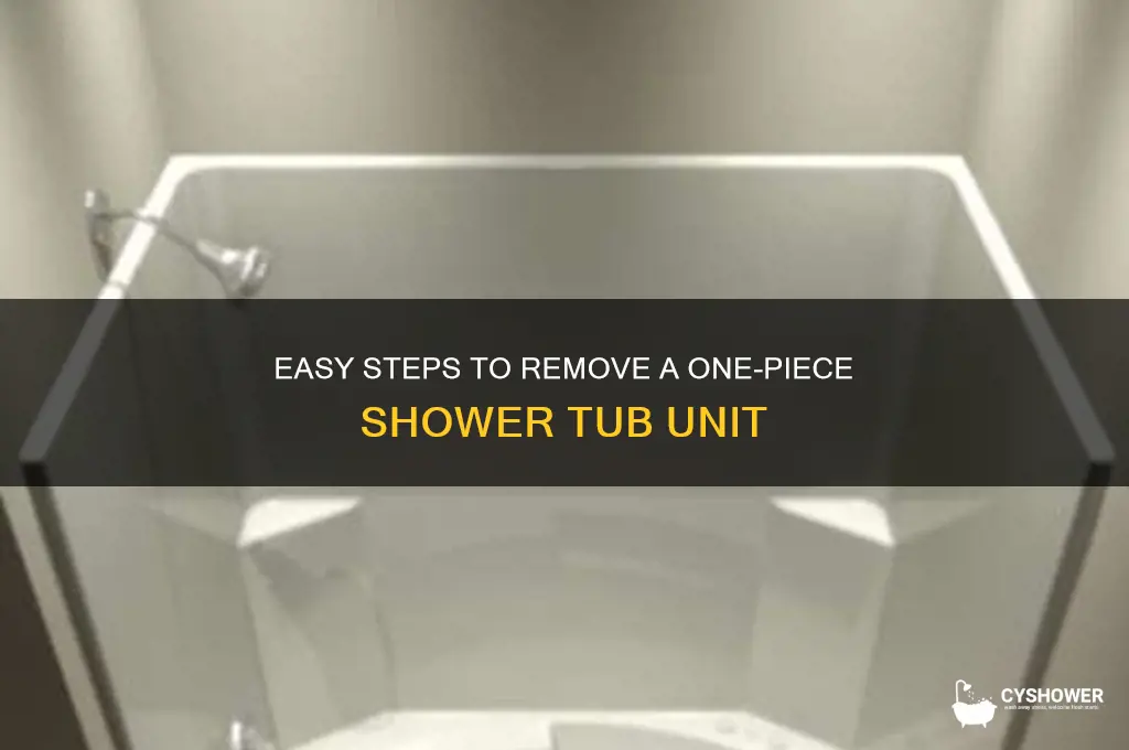 how to remove one piece shower tub