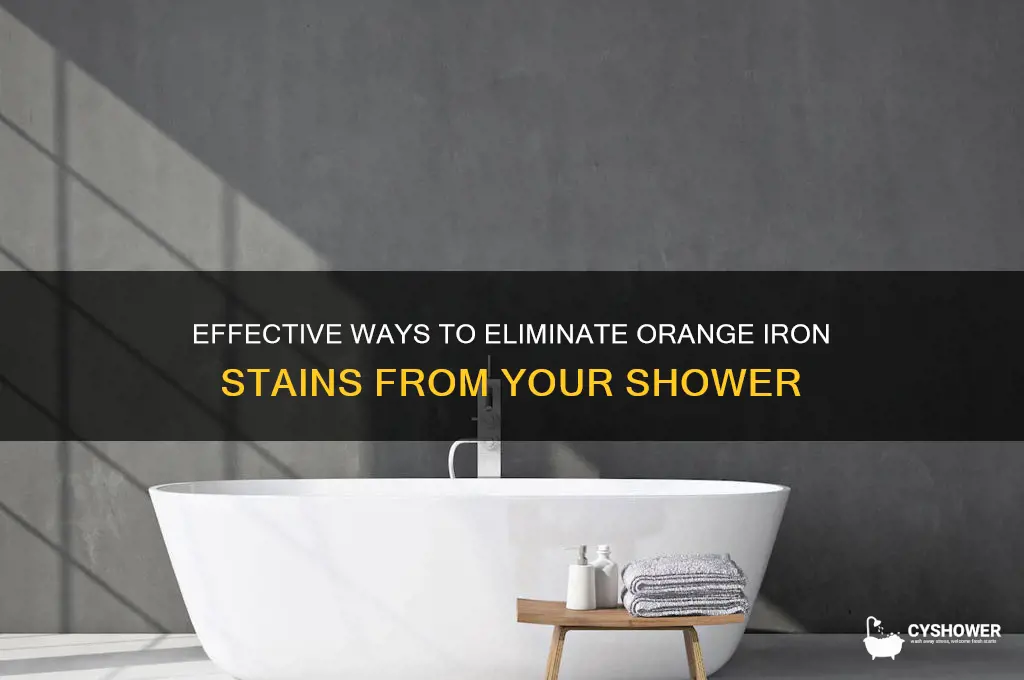 how to remove orange iron stains from shower