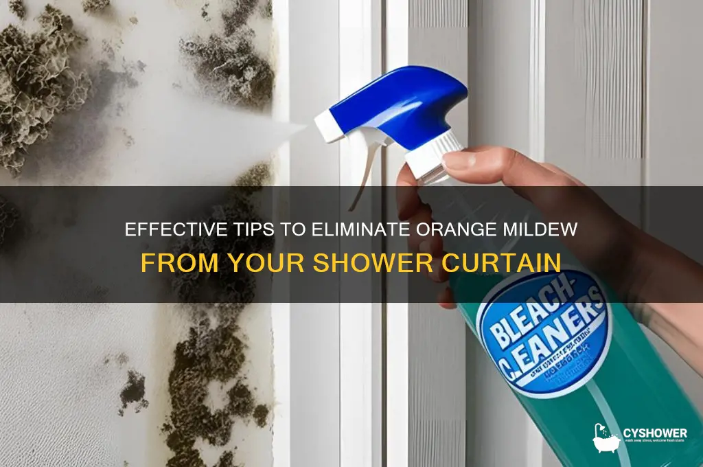 how to remove orange mildew from shower curtain