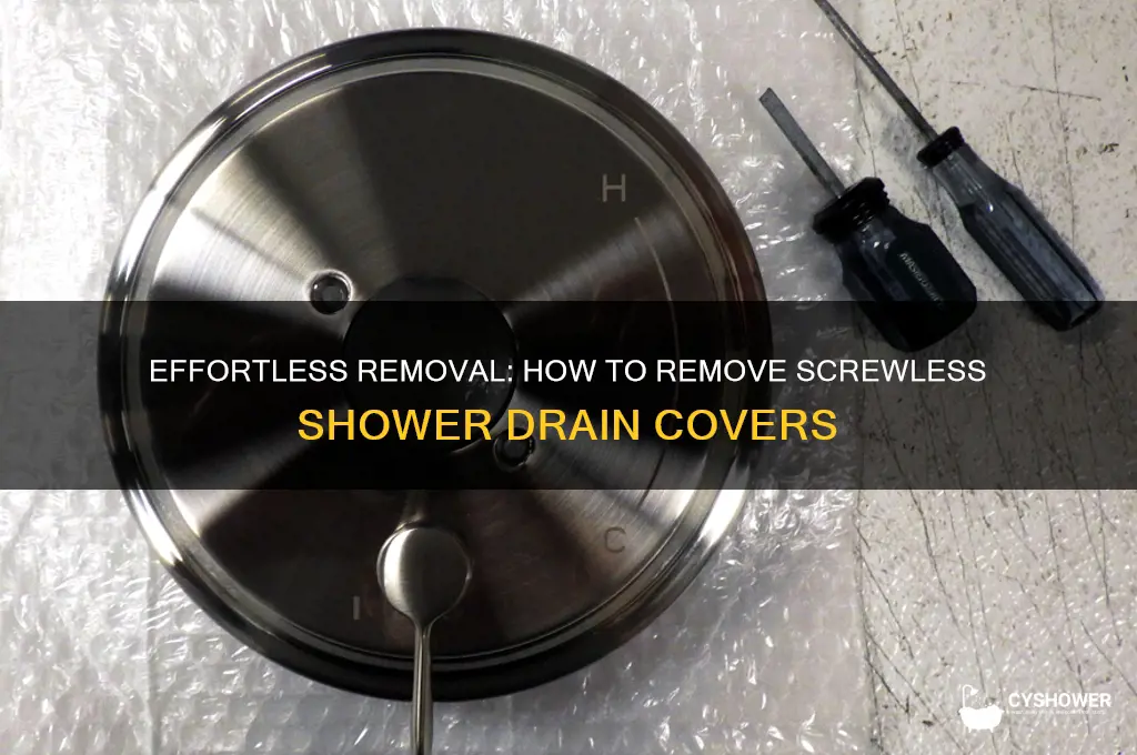 how to remove otey shower drain cover without screws