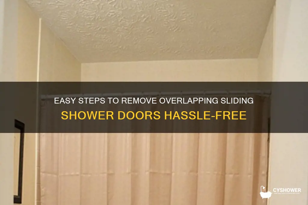 how to remove overlapping sliding shower doors