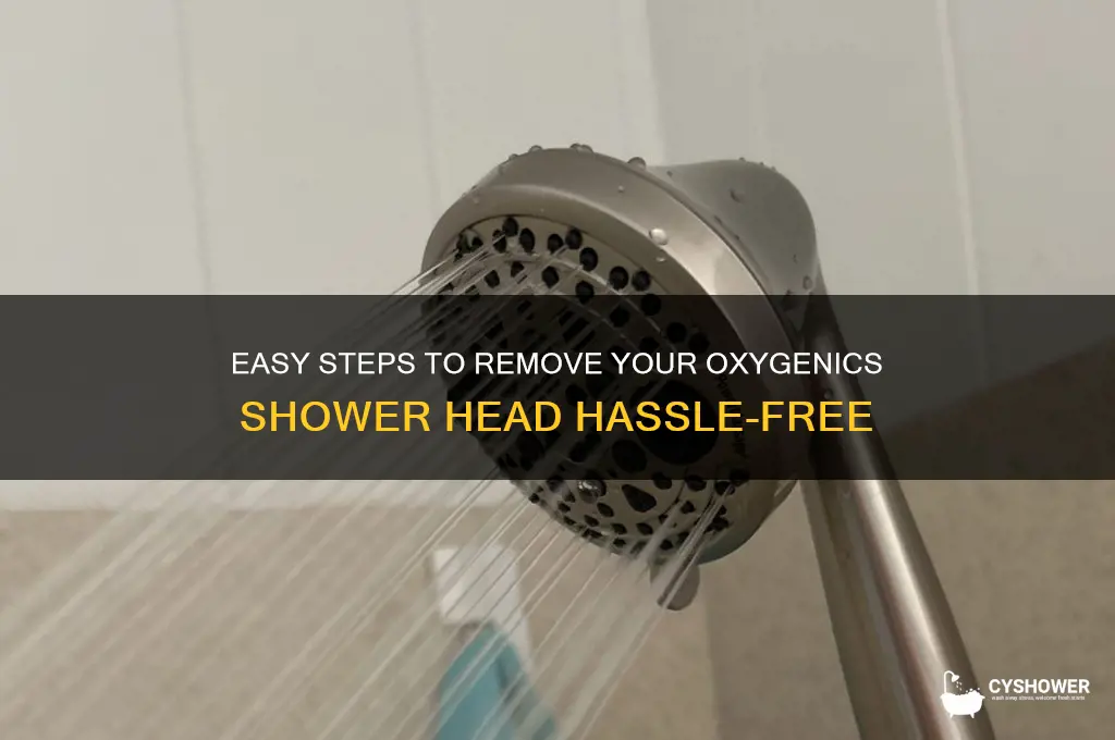 how to remove oxygenics shower head