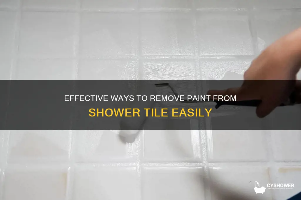 how to remove paint from shower tile
