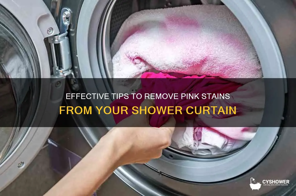 how to remove pink from shower curtain