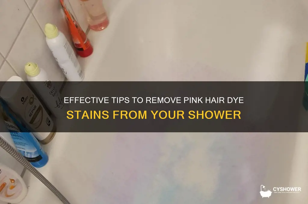 how to remove pink hair dye stains from shower