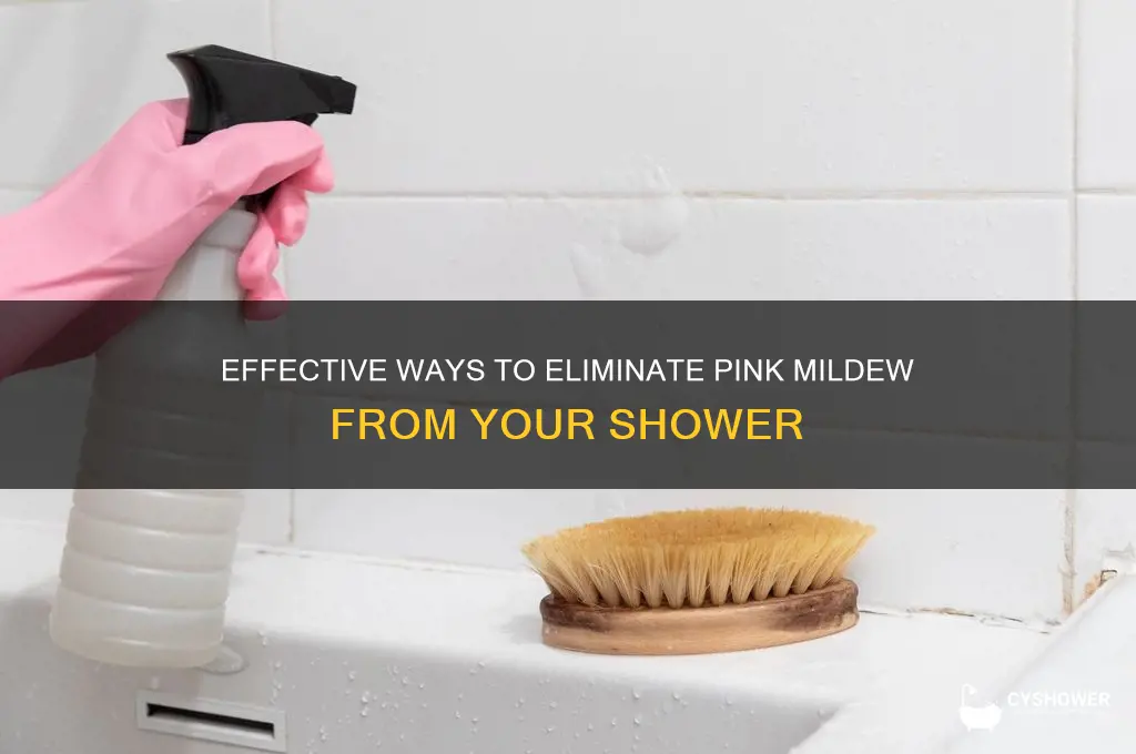 how to remove pink mildew from shower