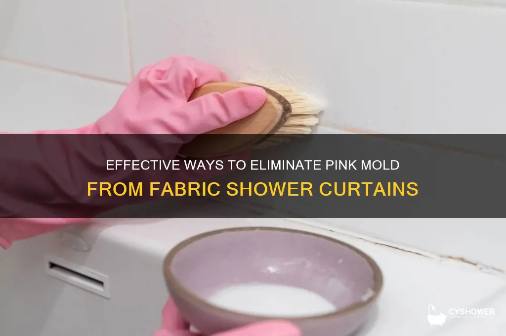how to remove pink mold from fabric shower curtain