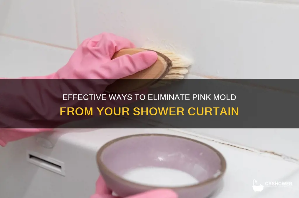 how to remove pink mold from shower curtain