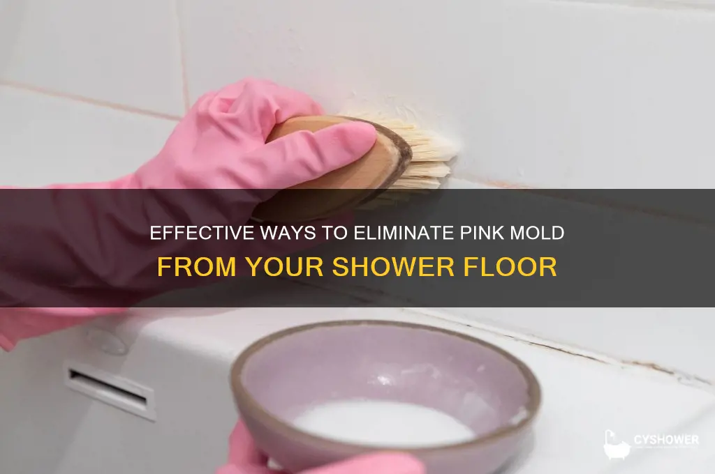 how to remove pink mold from shower floor