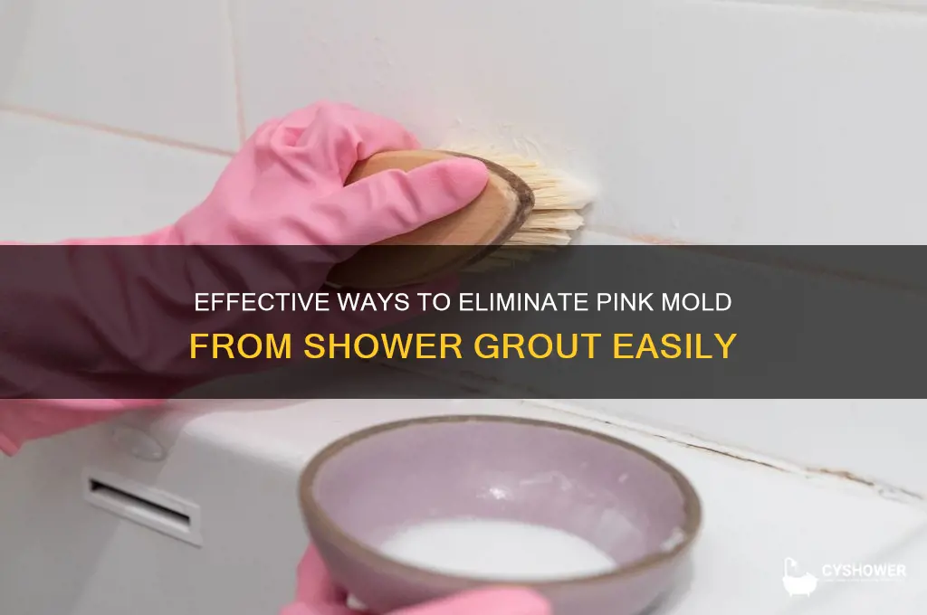 how to remove pink mold from shower grout