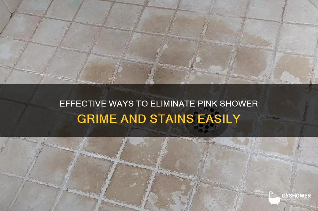 how to remove pink stuff in shower