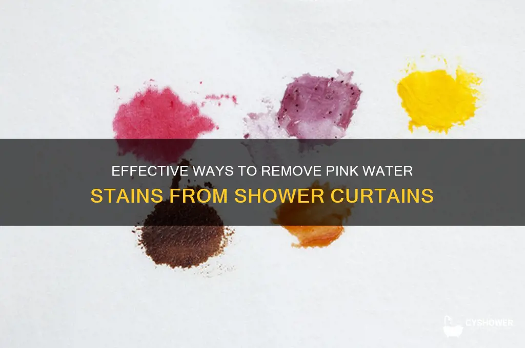 how to remove pink water stains from shower curtain