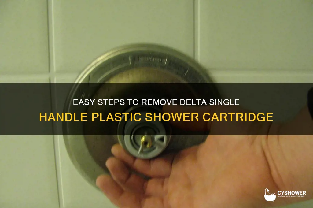 how to remove plastic shower cartridge delta single handle