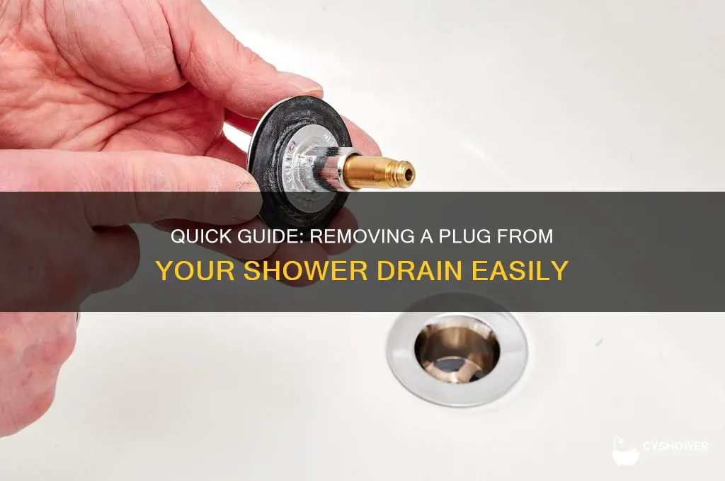 how to remove plug from shower drain