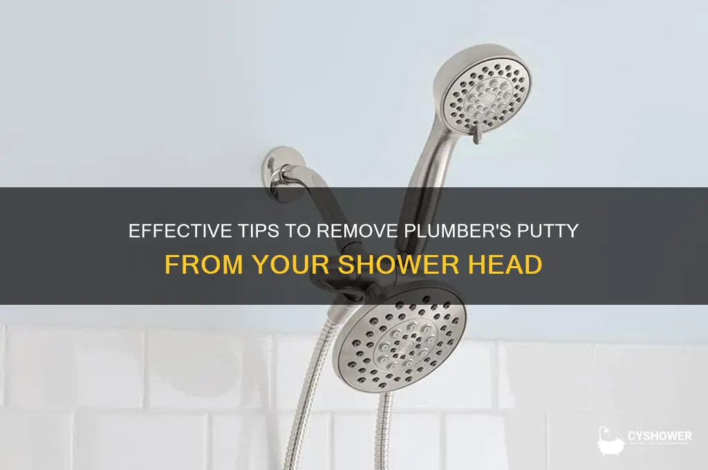how to remove plumbers putty from shower head