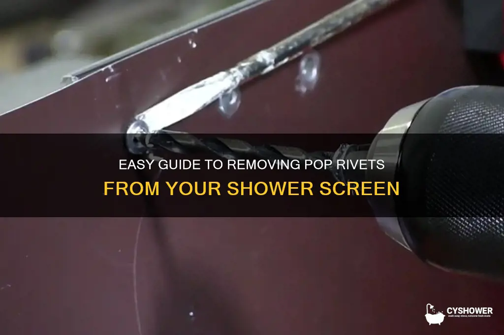 how to remove pop rivets from shower screen