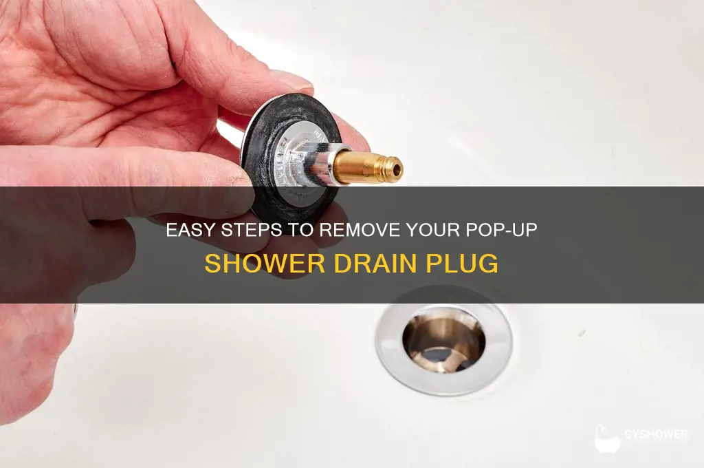 how to remove pop-up shower drain plug