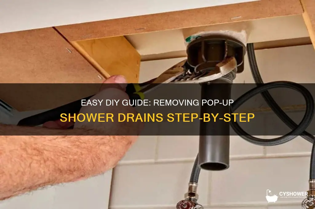 how to remove pop up shower drain