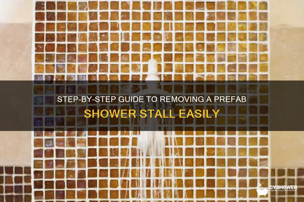 how to remove prefab shower stall