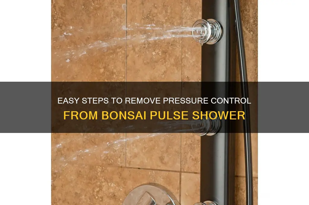 how to remove pressure control fron bonsai pulse shower