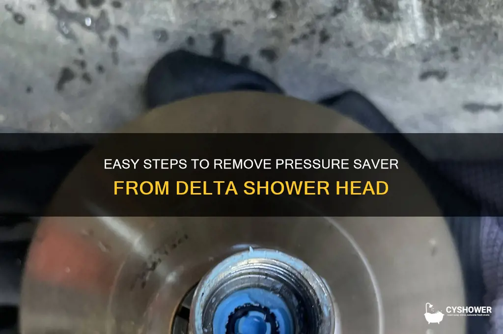 how to remove pressure saver from a delta shower head