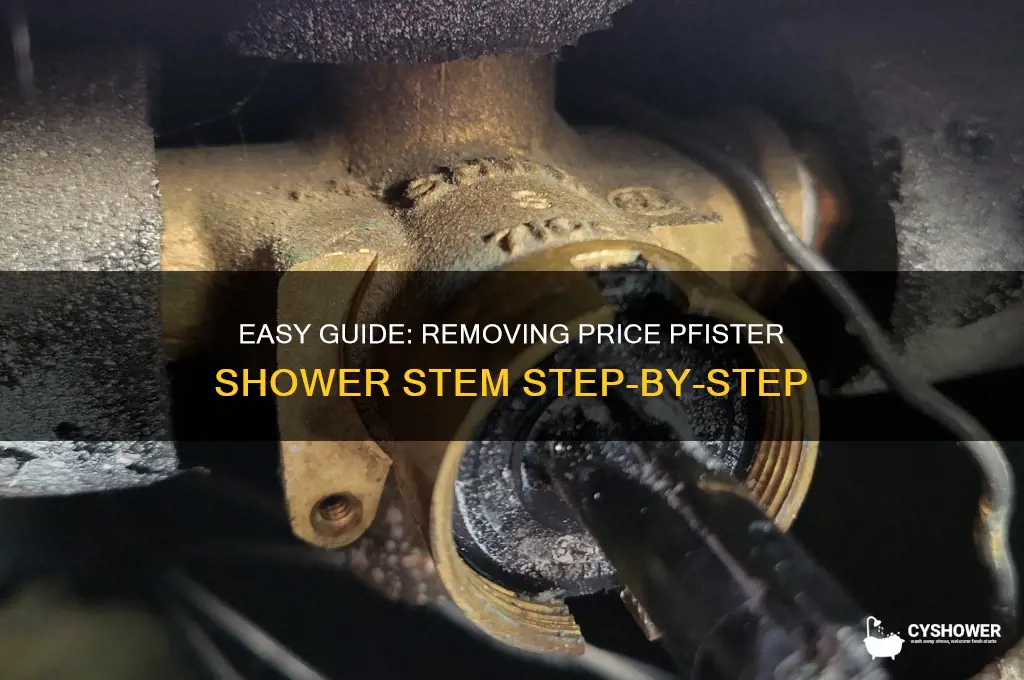 how to remove price pfister shower stem