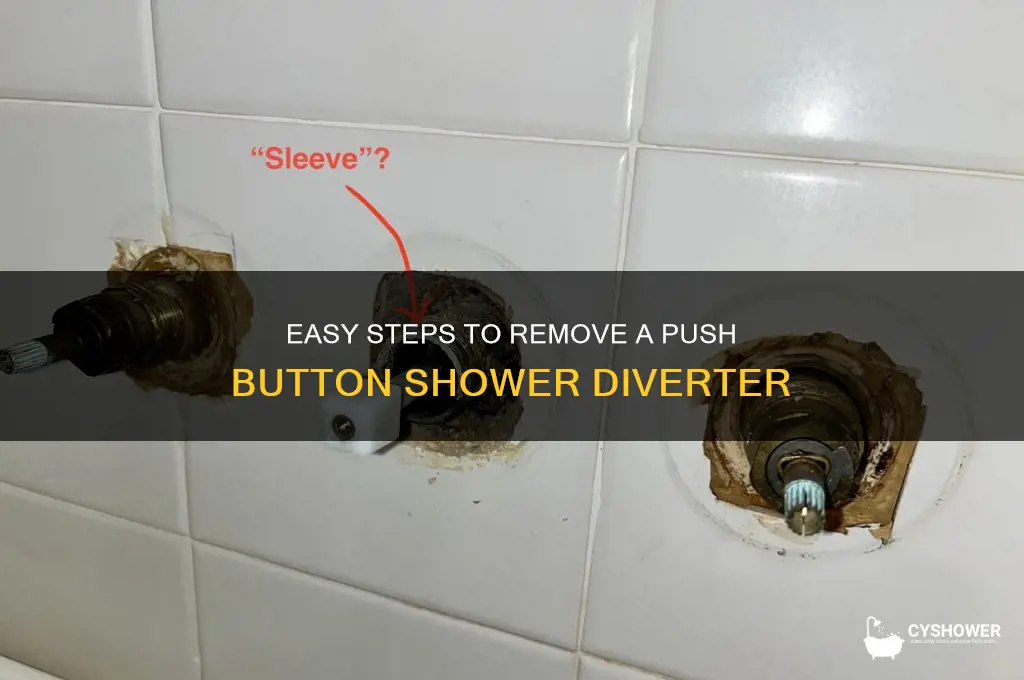 how to remove push button shower diverter