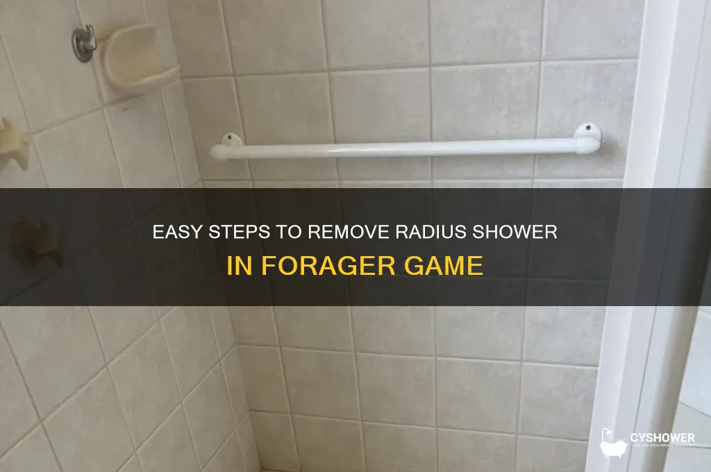 how to remove radius shower in forager