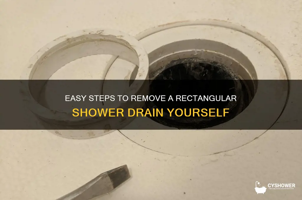 how to remove rectangular shower drain