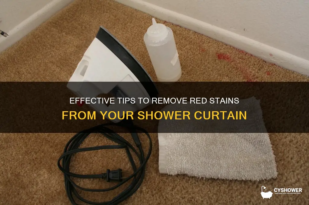 how to remove red stain from shower curtain