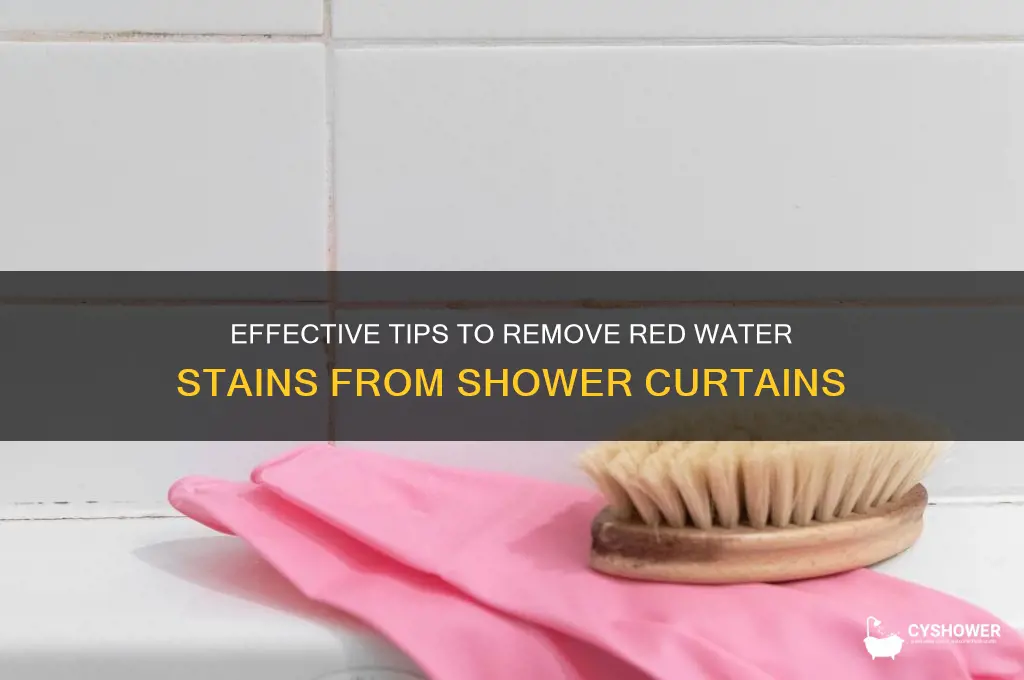how to remove red water stains from shower curtain
