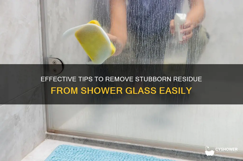 how to remove residue from shower glass