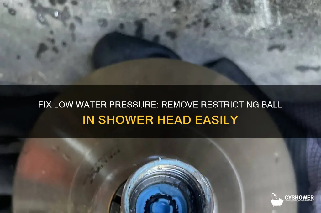 how to remove restricting ball in shower head