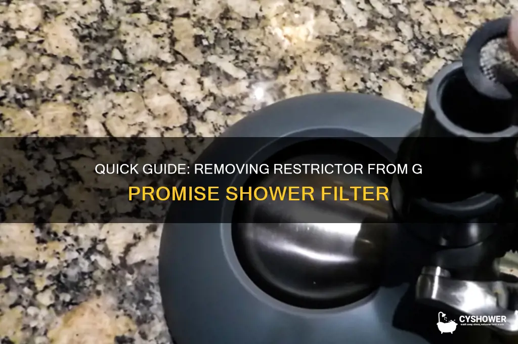 how to remove restrictor on g promise shower filter