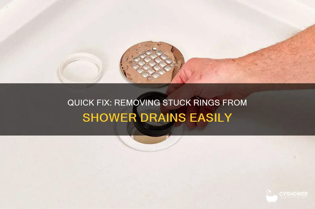 how to remove ring from shower drain