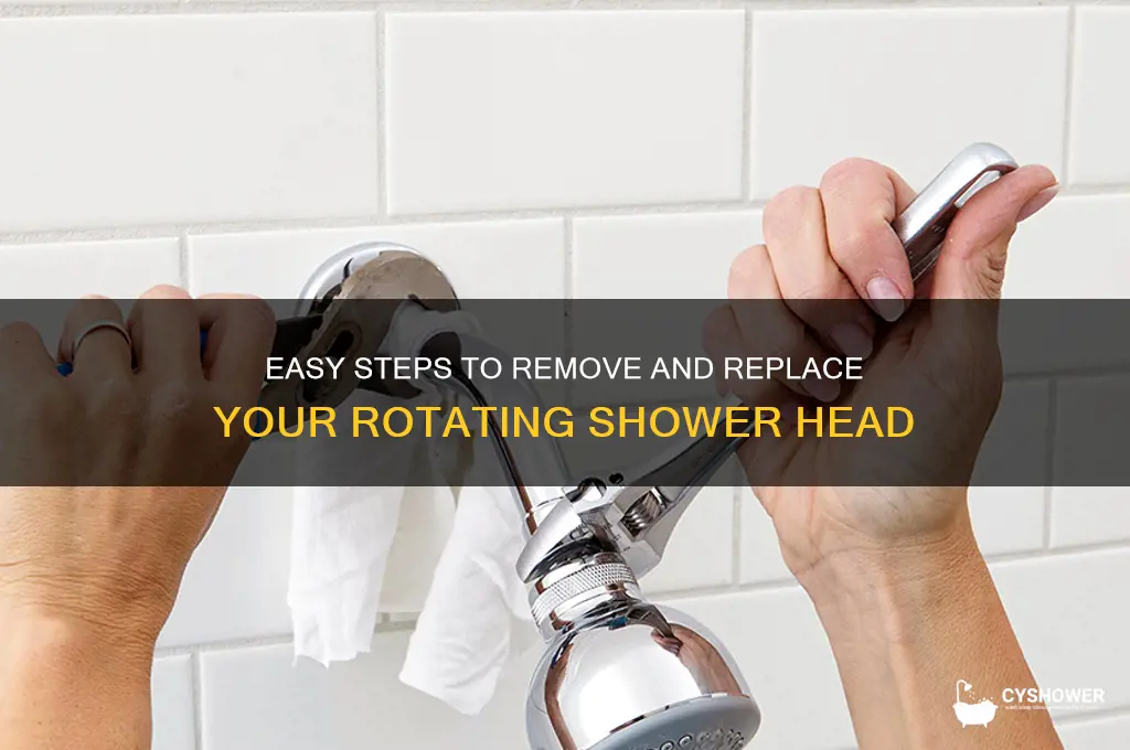 how to remove rotating shower head